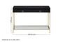 Kensington Townhouse Black Mirror Console Table with Gold Frame