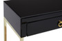 Kensington Townhouse Black Mirror Console Table with Gold Frame