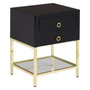 Kensington Townhouse Black 2 Drawer Side Table