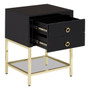 Kensington Townhouse Black 2 Drawer Side Table