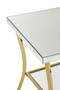 Kensington Townhouse Mirror Side Table with Gold Legs