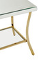 Kensington Townhouse Mirror Side Table with Gold Legs