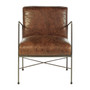 Hoxton Genuine Brown Leather Dining Chair