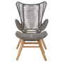 Sisal Grey Rope Lounge Chair & Footstool