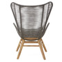 Sisal Grey Rope Lounge Chair & Footstool