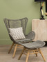 Sisal Grey Rope Lounge Chair And Footstool