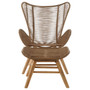 Sisal Latte Rope Lounge Chair & Footstool