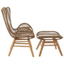 Sisal Latte Rope Lounge Chair & Footstool