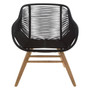 Sisal Black Rope Armchair