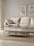 Hoffmann Black Glass and Nickel Finish Rectangular Coffee Table