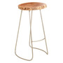 Nandri Round Acacia Wood Bar Stool