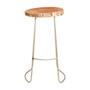 Nandri Round Acacia Wood Bar Stool