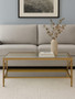 Axis Coffee Table With Gold Finish Frame