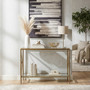 Axis Console Table With Gold Finish Frame