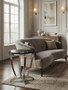 Yasmin Black Tempered Glass Side Table