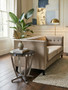 Yasmin Black Tempered Glass Side Table