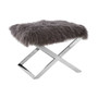Anafi Grey Sheepskin Stool