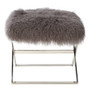 Anafi Grey Sheepskin Stool