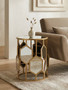 Rio Gold and Mirror Side Table