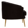 Hendricks Black Velvet Chair