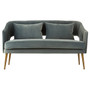 Hendricks Blue Velvet Sofa