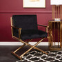 Hendricks Black Velvet Chair