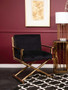 Hendricks Black Velvet Chair