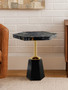 Odell Hexagonal Horn Top Side Table
