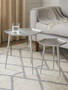 Halle Silver Set Of 2 Hexagonal Side Tables
