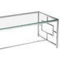 Allure Clear Glass / Silver Base Coffee Table