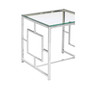 Allure Clear Glass / Silver Base End Table