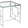 Allure Clear Glass / Silver Base End Table