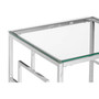 Allure Clear Glass / Silver Base End Table