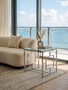 Allure Clear Glass And Silver Base End Table