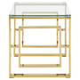 Allure Gold Finish Square Legs End Table