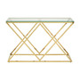 Allure Gold Finish Console Table