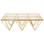 Allure Gold Spike Triangles Coffee Table