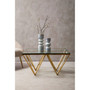 Allure Gold Finish Spike Coffee Table