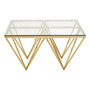 Allure Gold Finish Spike Coffee Table