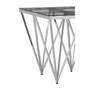 Allure Silver Finish Spike Legs End Table