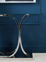 Allure Chrome  Curved Base Console Table
