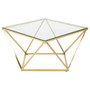 Allure Gold Finish Twist End Table