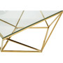 Allure Gold Finish Twist End Table