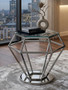 Allure Silver Finish Diamond End Table