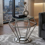 Allure Silver Finish Diamond End Table