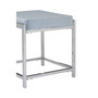 Allure Powder Blue Velvet / Silver Stool