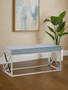 Allure Light Blue Velvet Bench