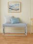 Allure Light Blue Velvet Bench