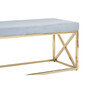 Allure Powder Blue Velvet / Gold Bench