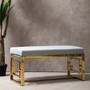 Allure Powder Grey Tufted Bench
